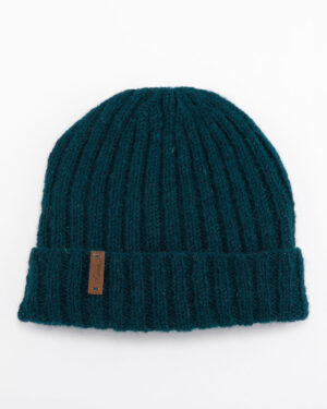 Double Ribbed Teal Blue Cap