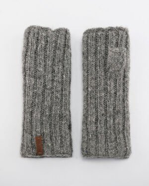 Double Ribbed Ash Grey Mitten